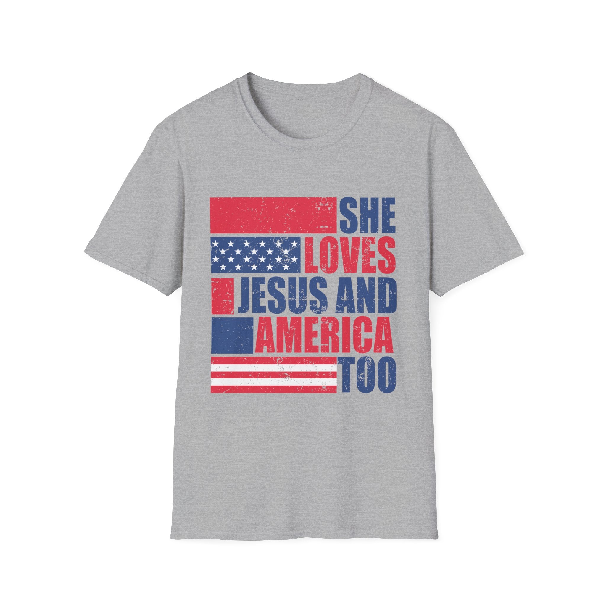She Loves Jesus And America Too T-Shirt