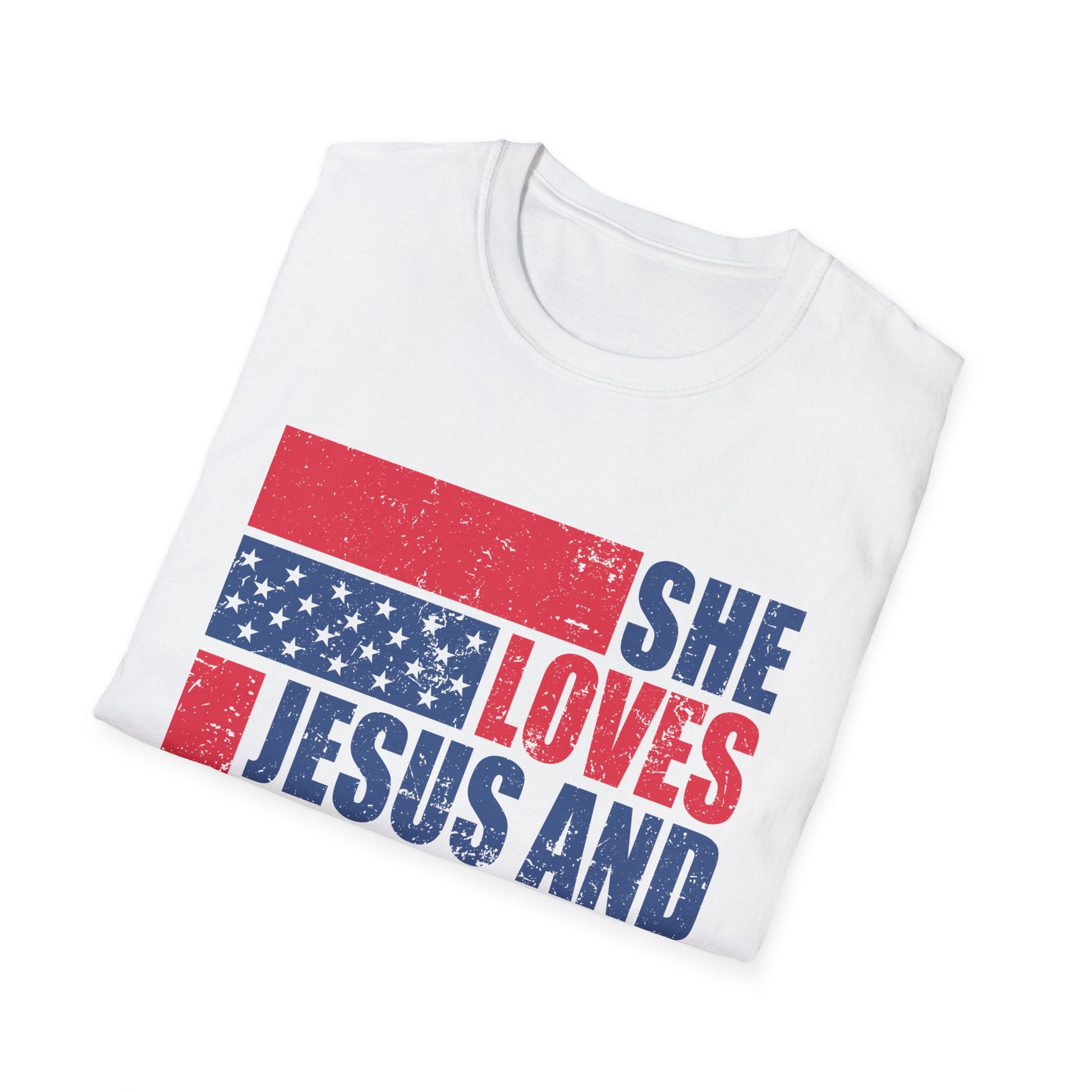 She Loves Jesus And America Too T-Shirt