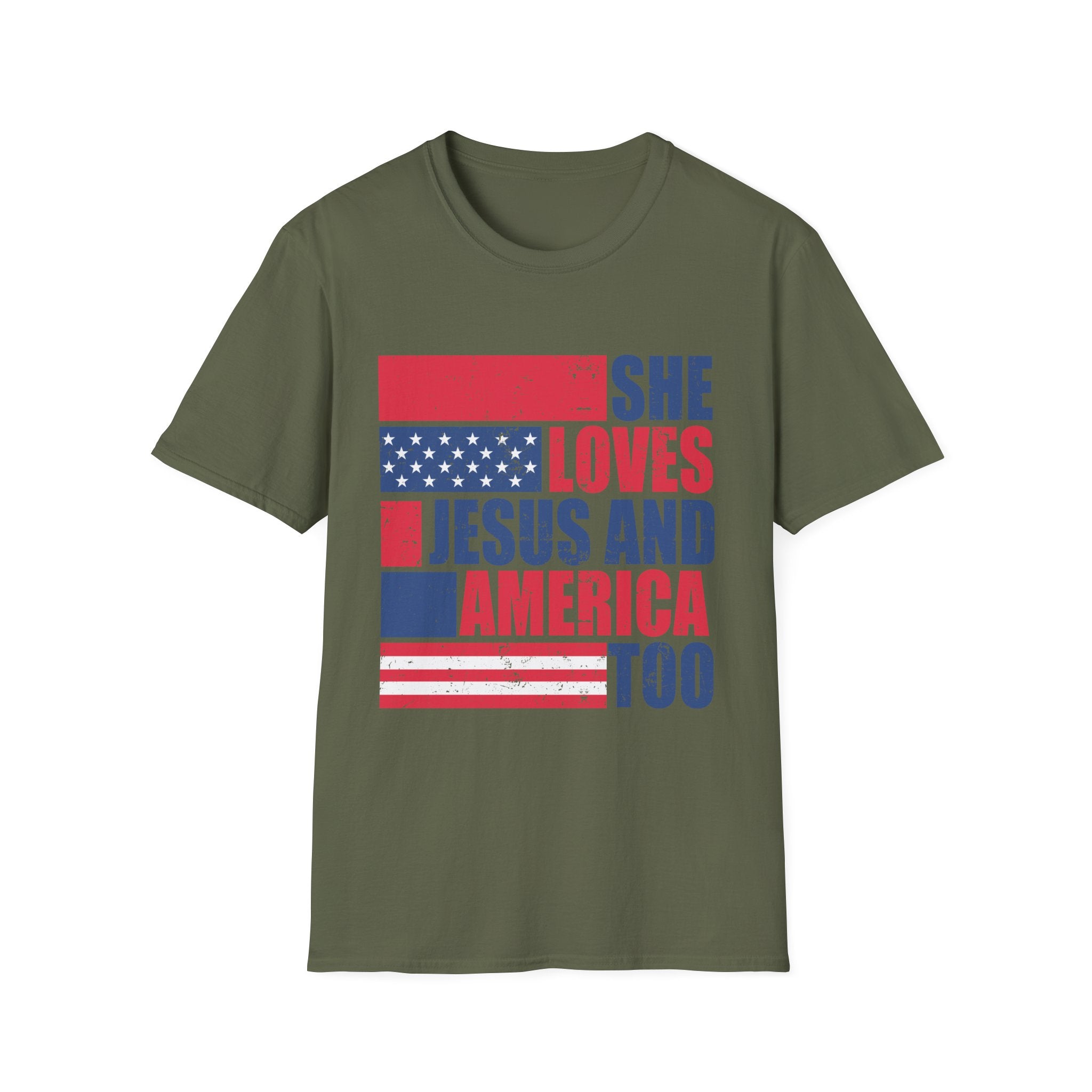 She Loves Jesus And America Too T-Shirt