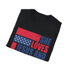 She Loves Jesus And America Too T-Shirt