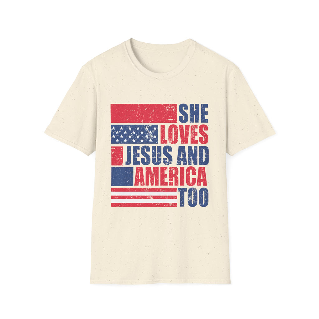 She Loves Jesus And America Too T-Shirt