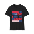 She Loves Jesus And America Too T-Shirt