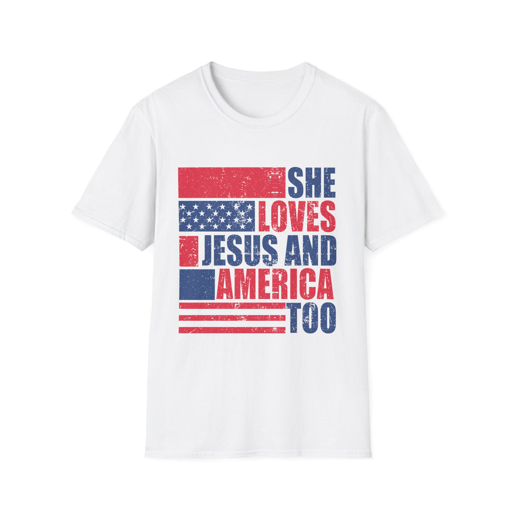 She Loves Jesus And America Too T-Shirt