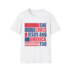 She Loves Jesus And America Too T-Shirt