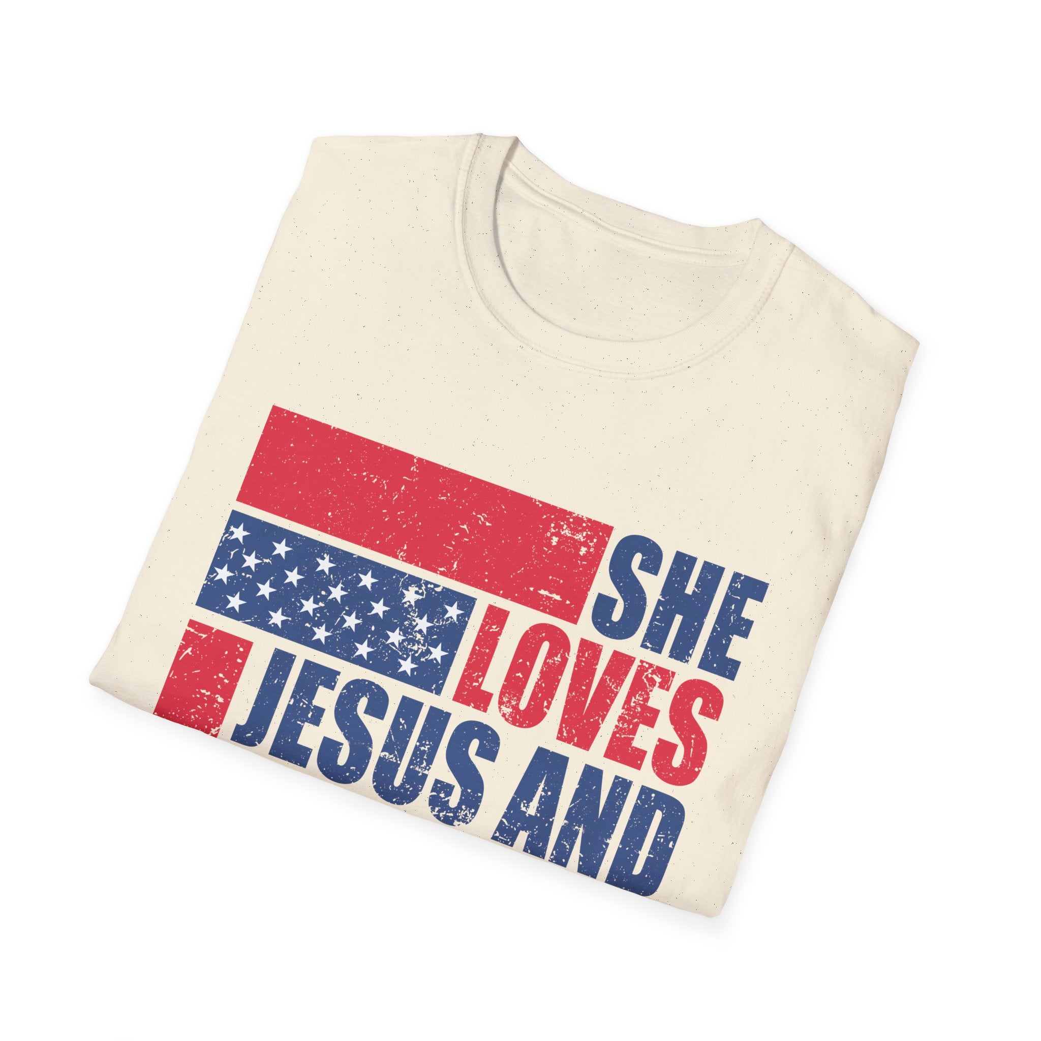 She Loves Jesus And America Too T-Shirt